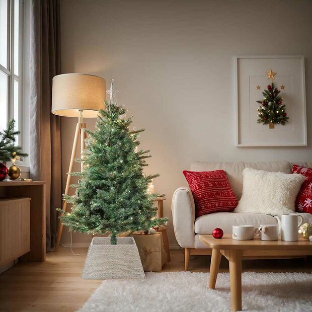 Kerstboomrok Wit 60 x 60 x 28 cm Waterhyacint 1