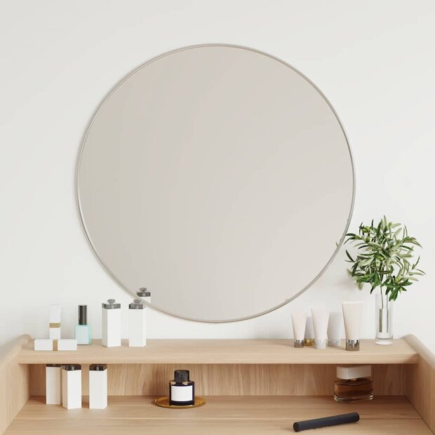 Wandspiegel rond &Oslash;60 cm zilverkleurig 1