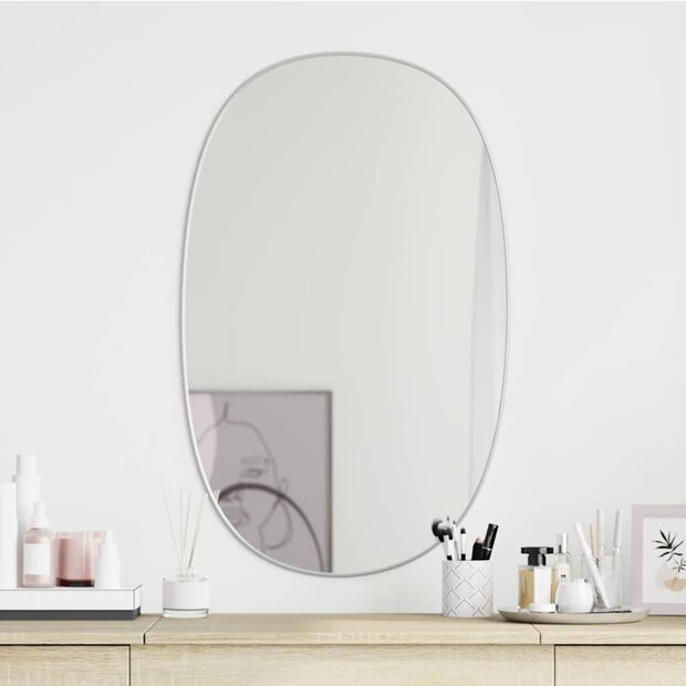 Wandspiegel 70x45 cm zilverkleurig 1