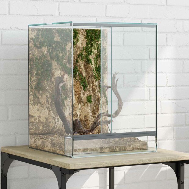 Terrarium met opslag Doorzichtig 30 x 30 x 40 cm Glas 1