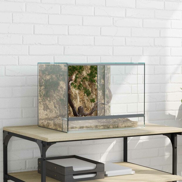 Terrarium met opslag Doorzichtig 40 x 30 x 30 cm Glas 1