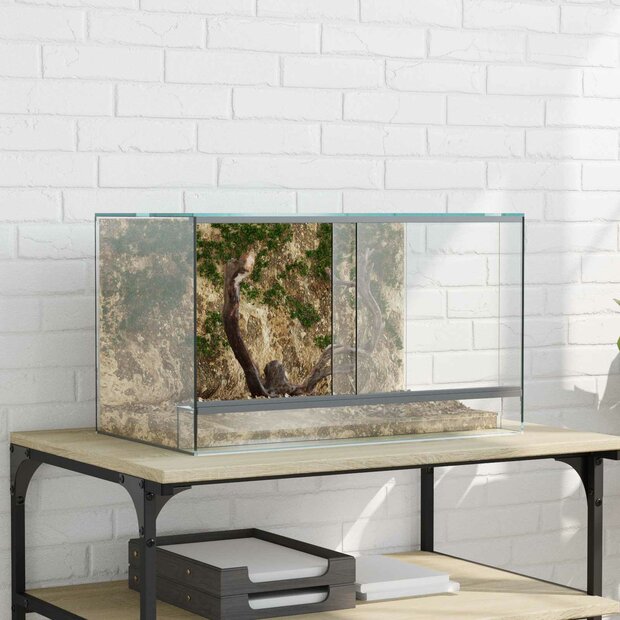 Terrarium met opslag Doorzichtig 50 x 30 x 30 cm Glas 1