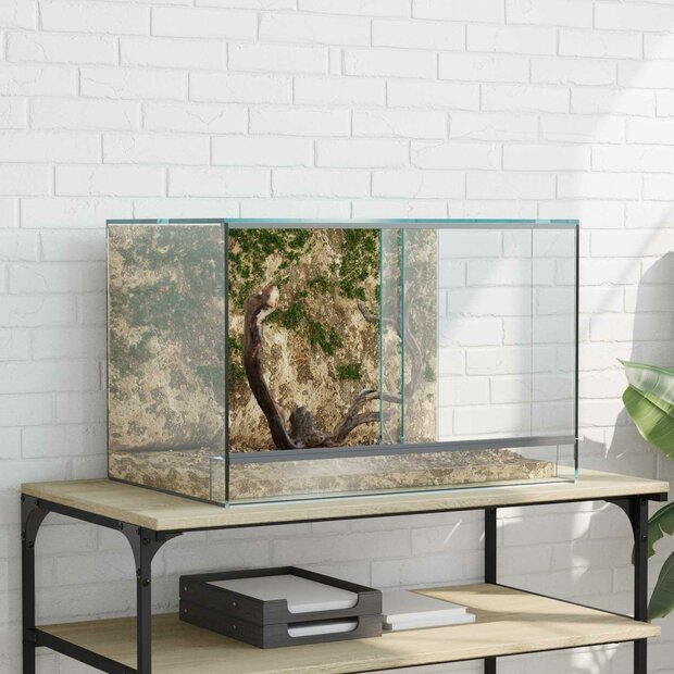 Terrarium met opslag Doorzichtig 60 x 40 x 40 cm Glas 1