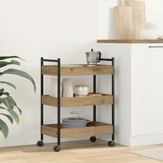 Keukentrolley Artisan Eiken 50 x 30 x 70 cm Bewerkt hout 1