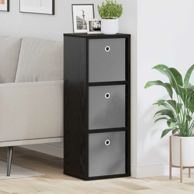 Dressoir met lade Zwart Eiken 30,5 x 27 x 84,5 cm 1