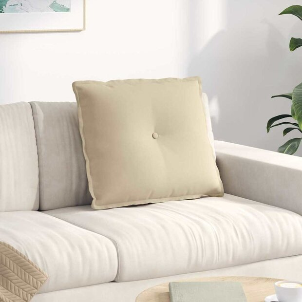 Rugkussen Cr&egrave;me 60 x 50 cm Microvezel Stof 1