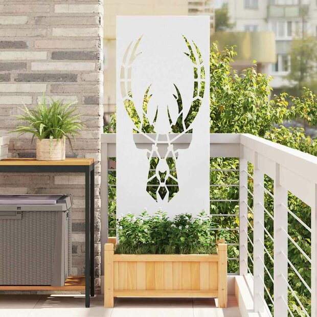 Privacyscherm Wit 50 x 140 cm Koudgewalst staal 1