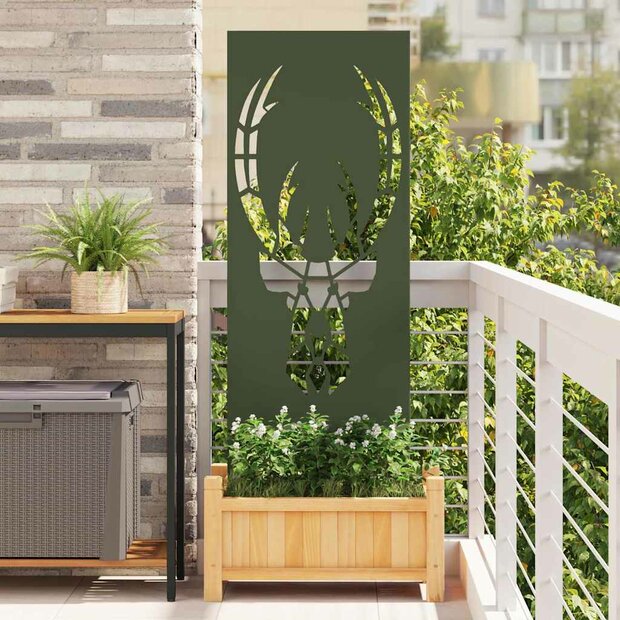 Privacyscherm Olijfgroen 50 x 140 cm Koudgewalst staal 1