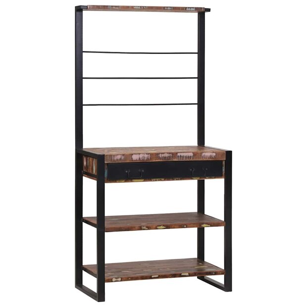 Keukenrek Multikleur en Zwart 80 x 40 x 160 cm 1