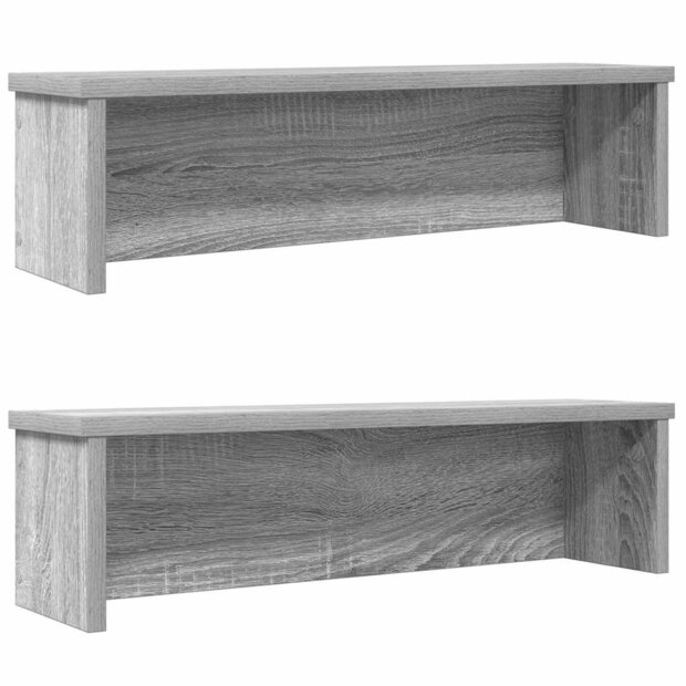 Keukenrekken stapelbaar 2 st 50x15x16 cm grijs sonoma eiken 1