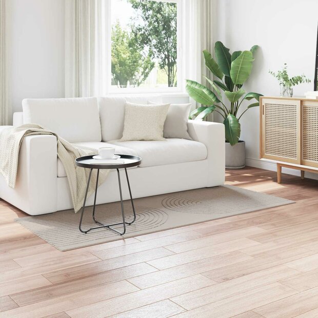 Vloerkleed Rechthoekig GALATI Cr&egrave;me 150 x 80 cm Polyester 1