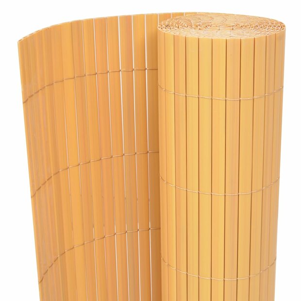 Tuinafscheiding dubbelzijdig 90x500 cm PVC geel 1