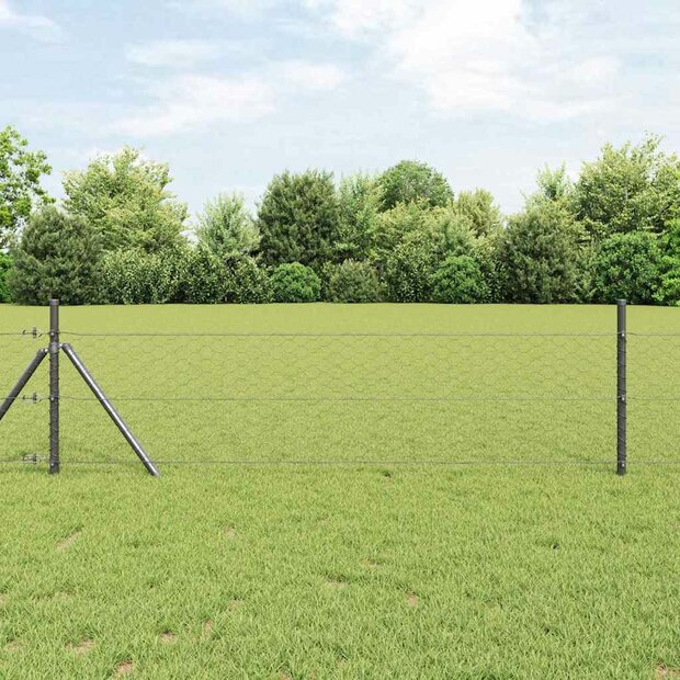 Hexagon Hek Grijs 1,2 x 10 m PVC 1