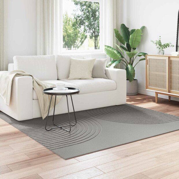 Vloerkleed Vierkant GALATI Grijs 120 x 120 cm Polyester 1