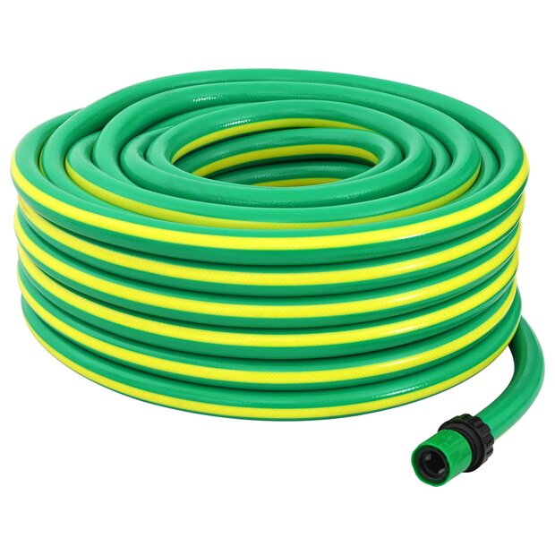 Tuinslang 5-Lags Groen en Geel 1 / 2&amp;apos;&amp;apos; 10 m PVC 1