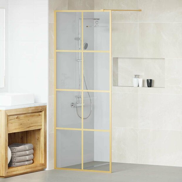 Inloopdouchewand Goud 80 x 195 cm gehard glas 1