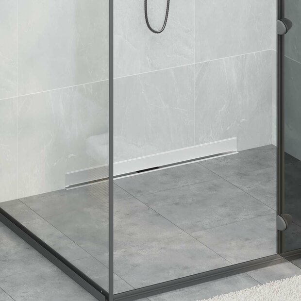 Wandgemonteerde Douche Afvoer Zilver 80 cm Roestvrij staal 304 1