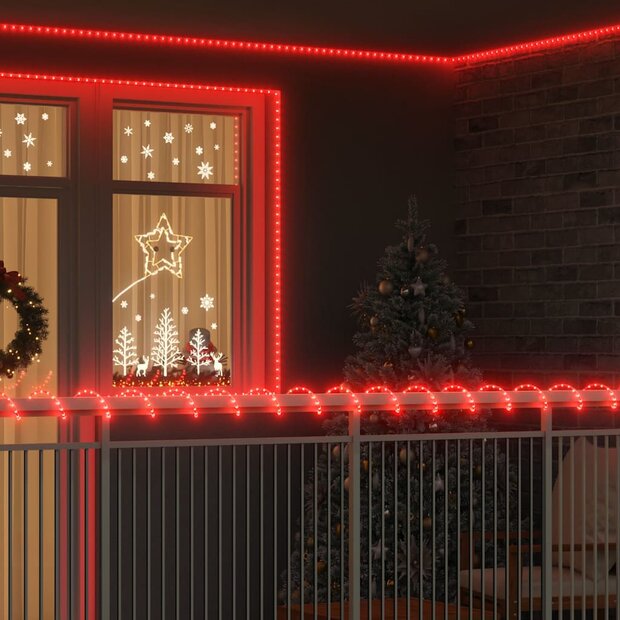 Lichtslangmet 2400 LED Rood 100 m PVC 1