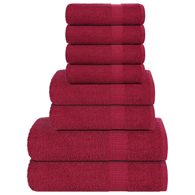 8-delige Handdoekenset FROGN 360 g/m&sup2; bordeaux 1