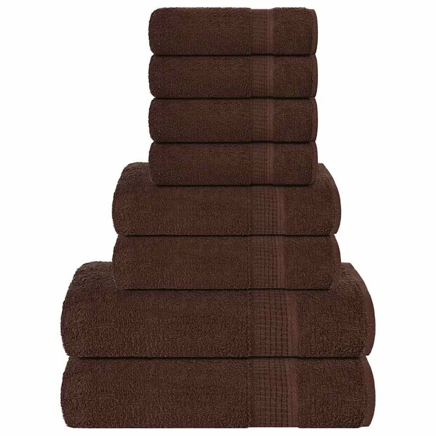 8-delige Handdoekenset FROGN 360 g/m&sup2; bruin 1