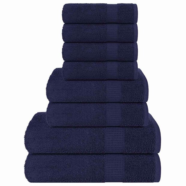 8-delige Handdoekenset FROGN 360 g/m&sup2; marineblauw 1