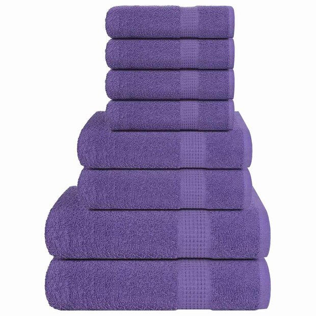 8-delige Handdoekenset FROGN 360 g/m&sup2; paars 1