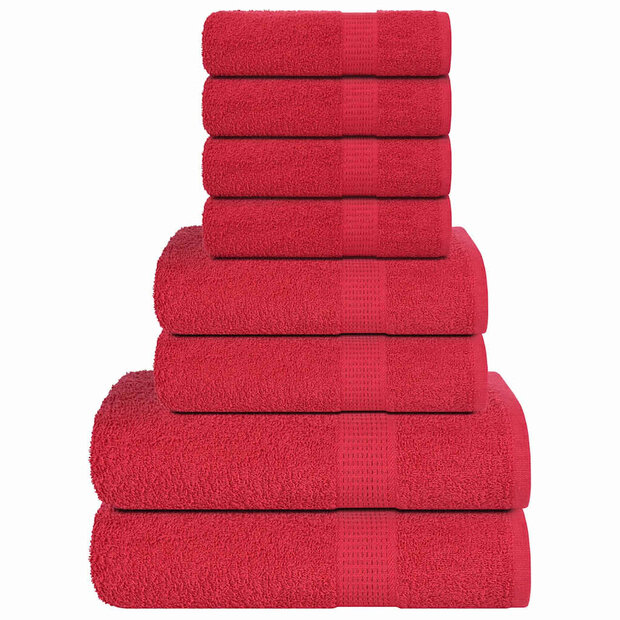 8-delige Handdoekenset FROGN 360 g/m&sup2; rood 1