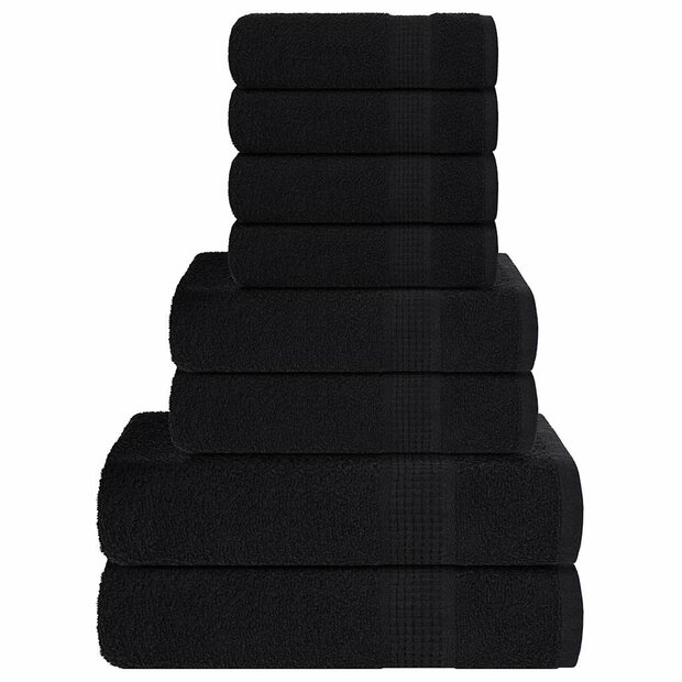 8-delige Handdoekenset FROGN 360 g/m&sup2; zwart 1