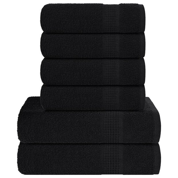 6-delige Handdoekenset FROGN 360 g/m&sup2; zwart 1