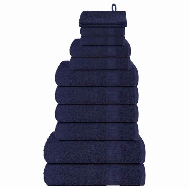 12-delige Handdoekenset FROGN 360 g/m&sup2; marineblauw 1