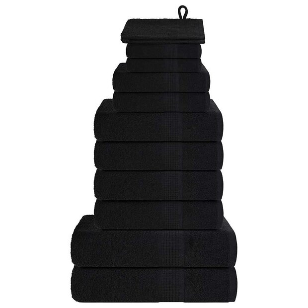 12-delige Handdoekenset FROGN 360 g/m&sup2; zwart 1