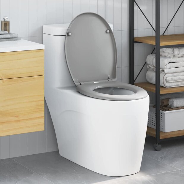 Toiletzitting Grijs 47 x 37 x 4 cm Duroplast 1