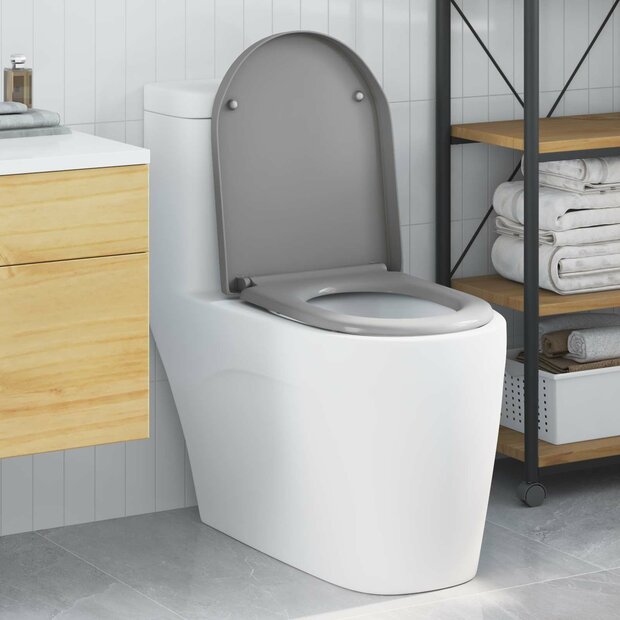Toiletzitting Grijs 49 x 36 x 4 cm Duroplast 1