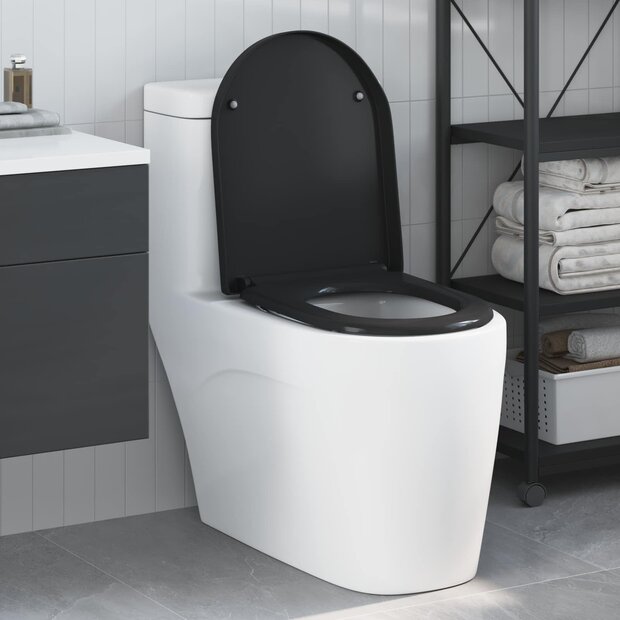 Toiletzitting Zwart 49 x 36 x 4 cm Duroplast 1