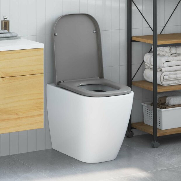 Toiletzitting Grijs 47,5 x 35 x 3,6 cm Duroplast 1