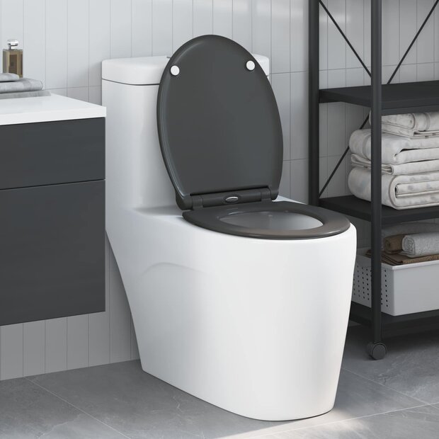 Toiletzitting Antraciet 47 x 37,5 x 3,8 cm Duroplast 1