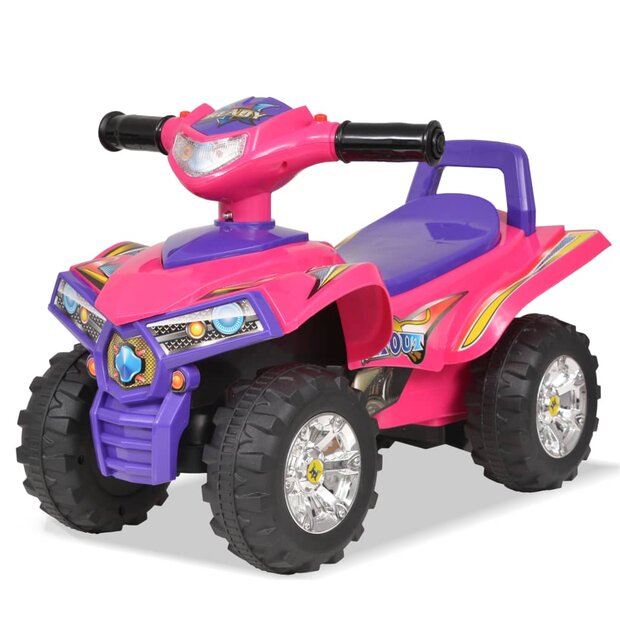 Loopquad met licht en geluid roze en paars 1