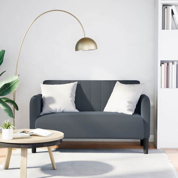 Loveseat bank 109 cm fluweel donkergrijs 1