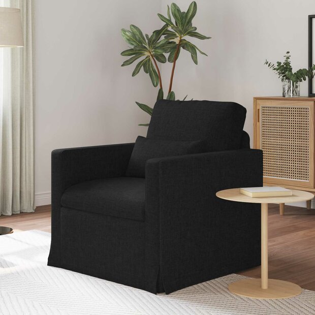 Bank Zwart 78 x 78 x 80 cm Stof 1