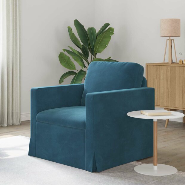 Bank Blauw 78 x 78 x 80 cm Fluweel 1