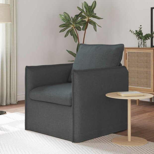 Bank Donkergrijs 195 x 82 x 85 cm Stof 1