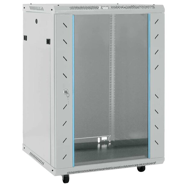 Netwerkkast met opslag Grijs 60 x 60 x 80 cm Staal 1