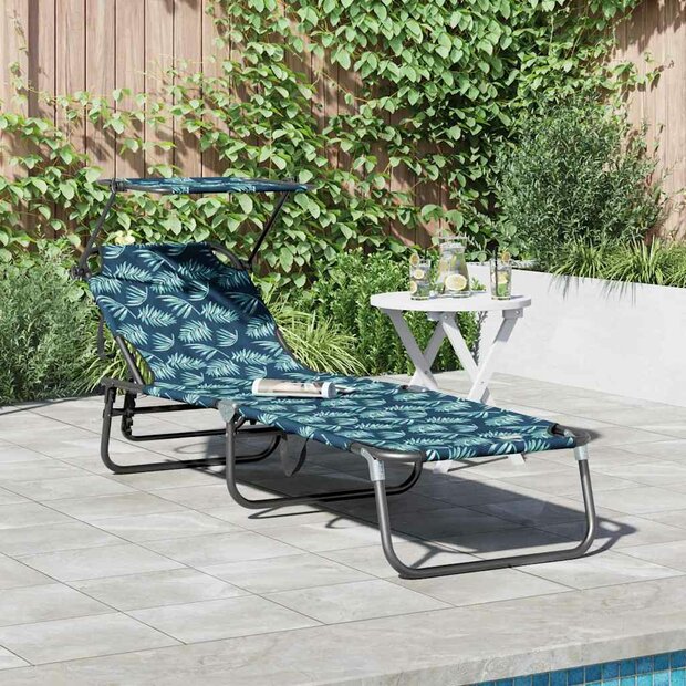 Opvouwbare zonnebed Multikleur 190 x 57 x 81 cm oxford 1