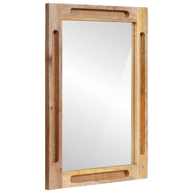 Badkamer Spiegel Bruin 50 x 2,5 x 70 cm Massief Mango Hout 1
