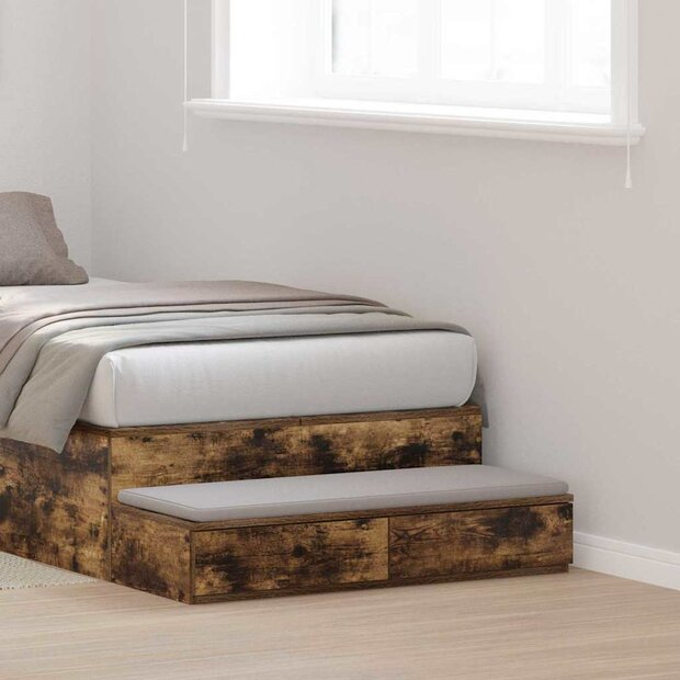 Bedlades Gerookt eiken 100 x 36,5 x 16,5 cm Bewerkt hout 1