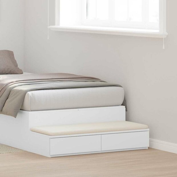 Bedlades met lade Wit 80 x 36,5 x 16,5 cm Bewerkt hout 1