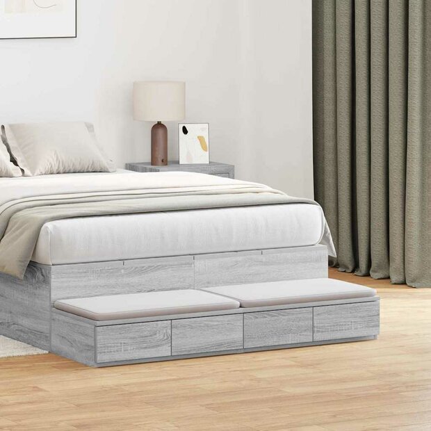 Bedlades Grijs Sonoma 120 x 36,5 x 16,5 cm Bewerkt hout 1