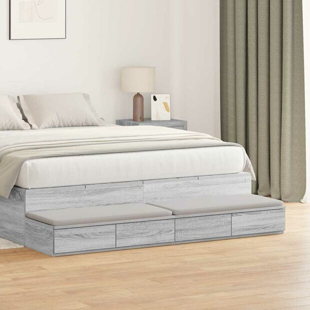 Bedlades Grijs Sonoma 150 x 36,5 x 16,5 cm Bewerkt hout 1