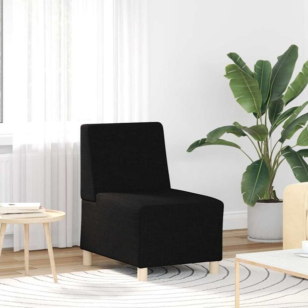Modulaire bank zonder armleuningen zwart 55 cm stof 1