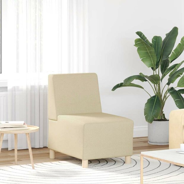 Modulaire bank zonder armleuningen cr&egrave;me 55 cm stof 1